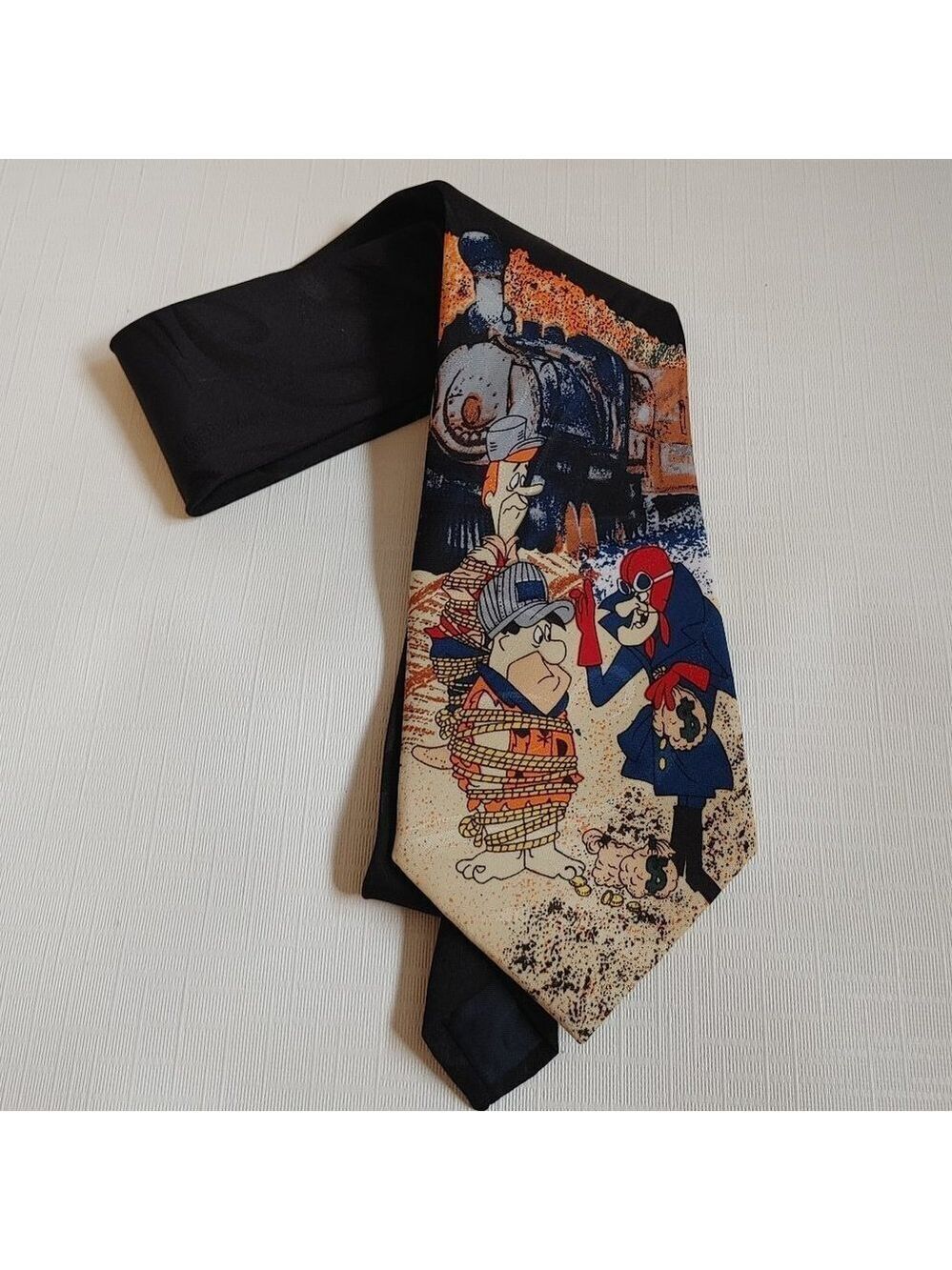 Hanna Barbera Cartoon Network Fred Flintstone George Jetson Hand Made Tie